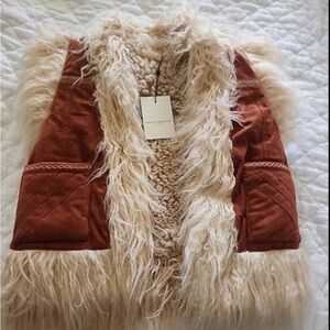 Joan Brown Suede and Fur Vest